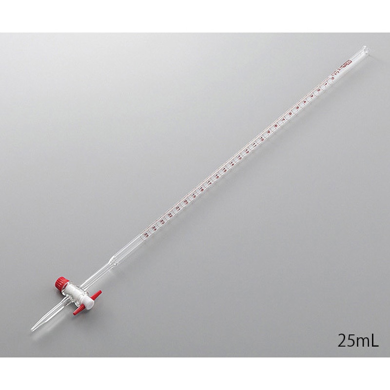 ビュレット アズワン PTFEコック付タイプ 容量25mL 【通販モノタロウ】