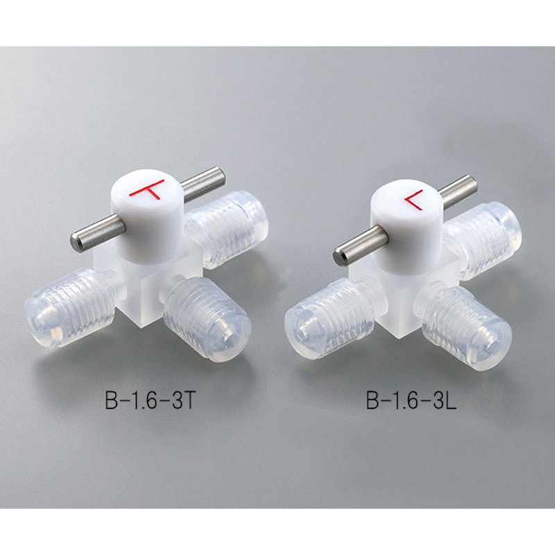 B-3-3L ミニチュアCTFEコック アズワン チューブ外径3mm B-3-3L