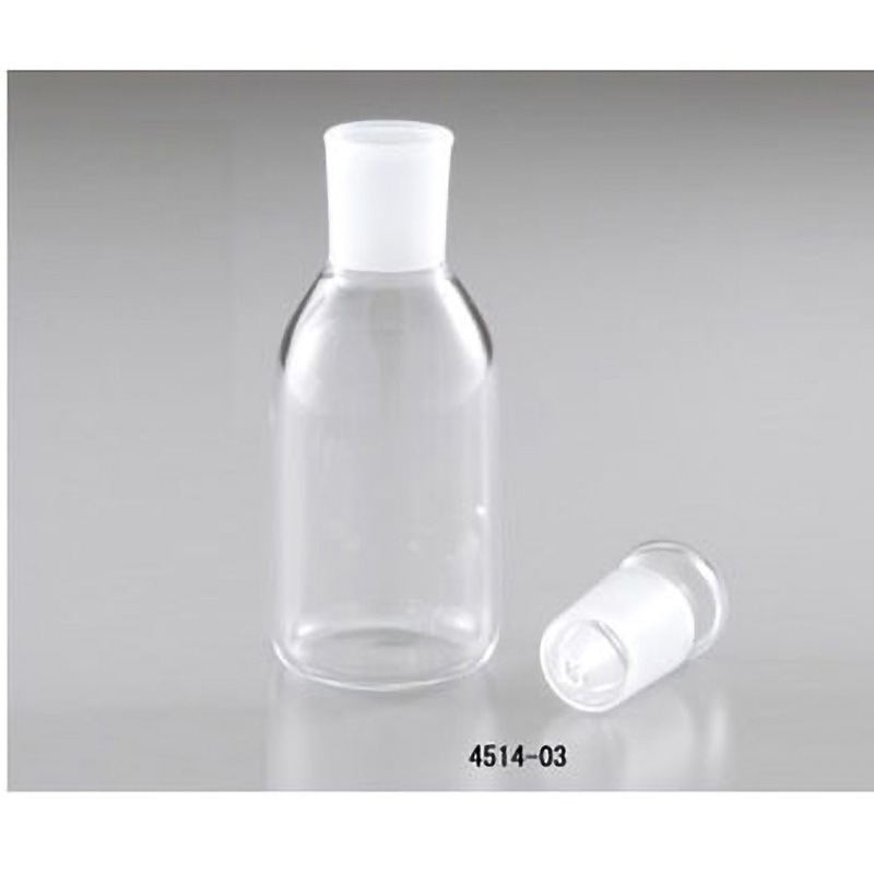 4514-03 石英硝子共通摺合せ瓶平栓付 アズワン 120mL   4514-03