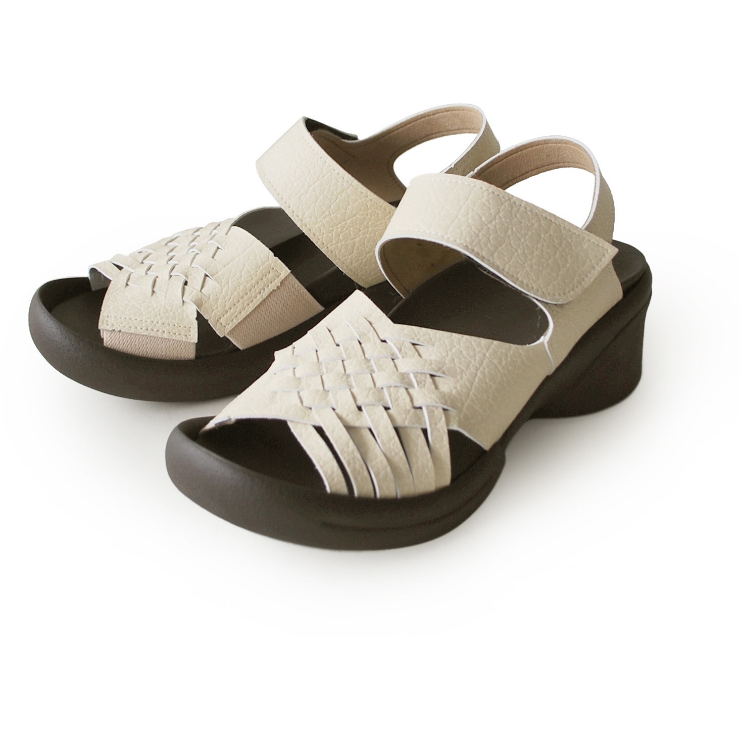 R2686-IVO-LL リゲッタ 編み込みベルトサンダル リゲッタ アイボリー色 サイズLL  R2686-IVO-LL