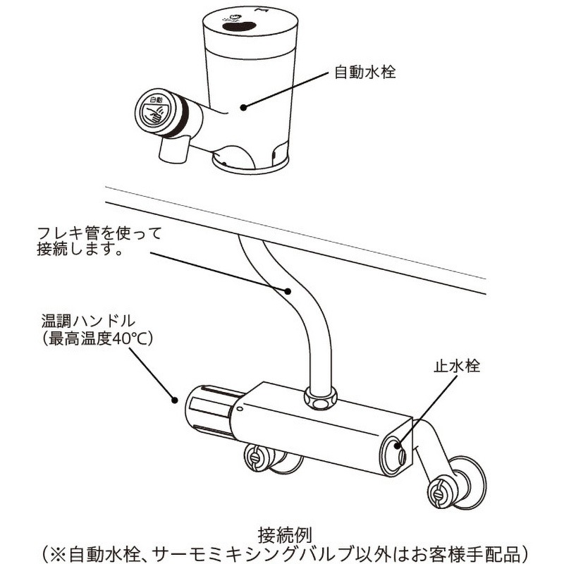 SM2P-VH 自動水栓 SuiSui MIX サーモスタット付き立水栓 引棒 SM2P-VH 自動水栓 SuiSui MIX サーモスタット付き立水栓 引棒