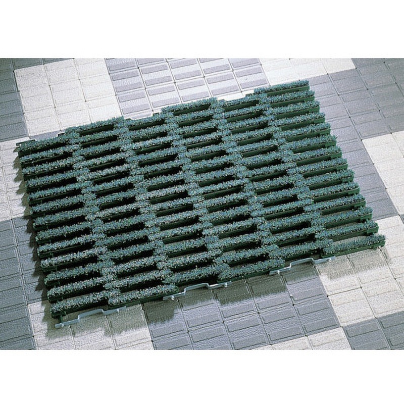 295100 土砂落としマット 緑 日本緑十字社 縦620mm横890mm