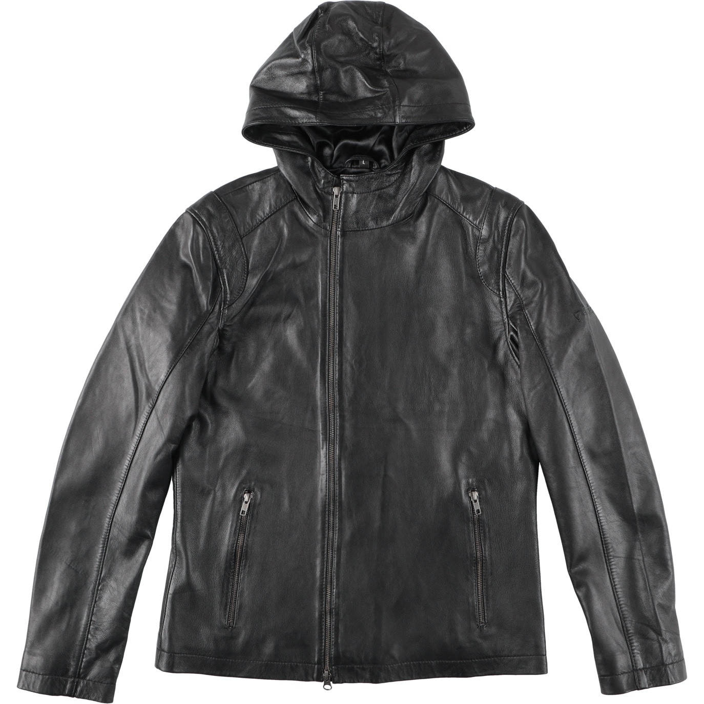 RR04-XL バイク用 本革 フード付き レザージャケット RIDEZ