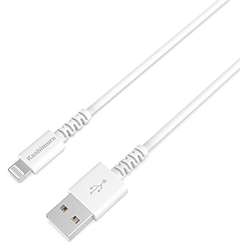 KL-113 USB充電&同期ケーブル LN カシムラ ホワイト色 Apple社 MFi認証