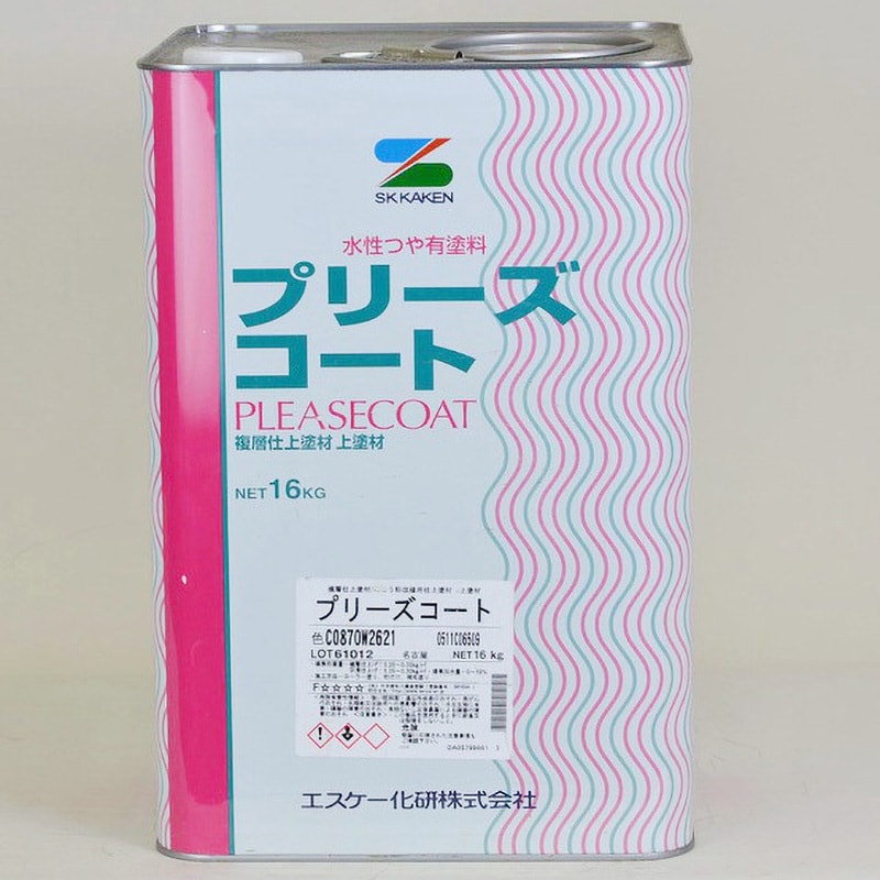 エスケー プリーズコート 水性アクリル 1缶(16kg) エスケー化研 【通販サイトMonotaRO】