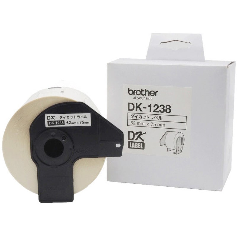 DK-1226 10箱セット QLシリーズ用DKプレカットラベル 食品表示 検体ラベル（感熱白テープ 黒字）52mm×29mm 1000枚 1巻 - 2