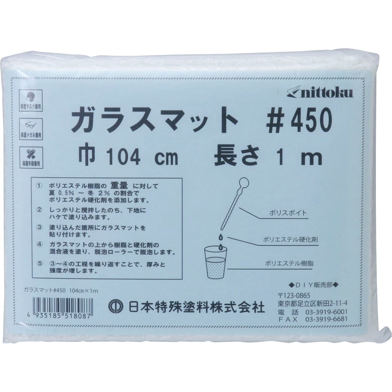 日本特殊塗料 ガラスクロス#200 1M×1M 話題の人気