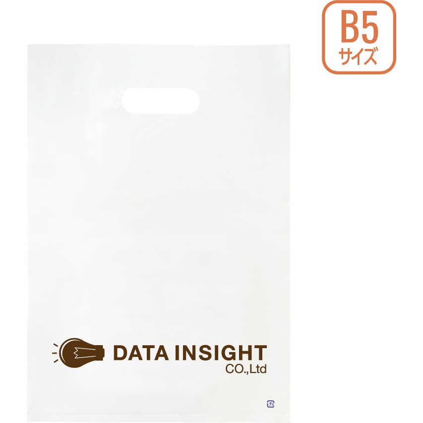 【名入れ】ポリ袋≪簡単名入れ入稿≫ レスタス グラビア印刷 幅250mm高さ360mm手穴B5サイズ 1セット(7000枚)