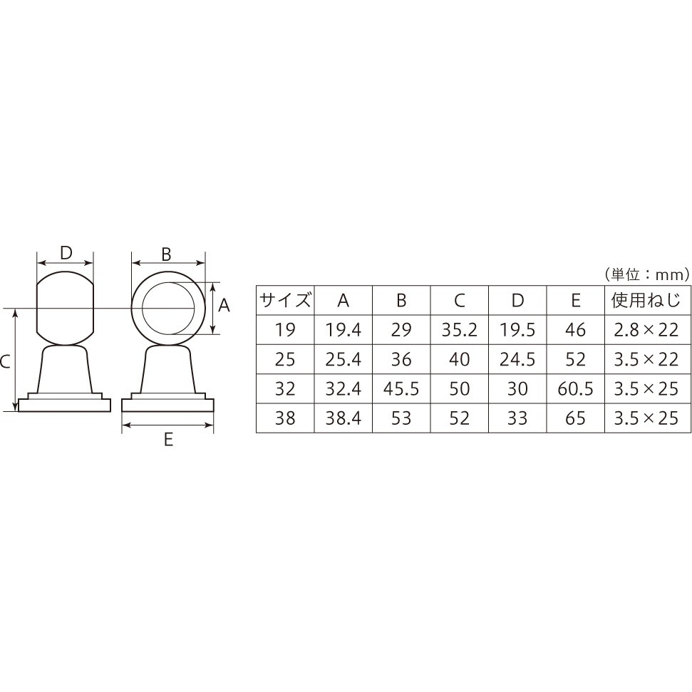 寸法参考ページ　注文 料金表 HiKOKI 工機 純正部品 カーボンブラシ《普通カーボン》No.38