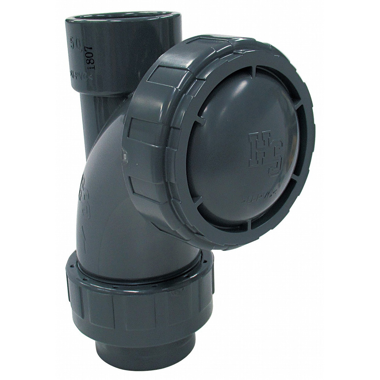 DYCV2 40TS PVC製排水ポンプ用ボールチャッキ(グレー) HSバルブ TS式 呼び径(B)1-1/2  DYCV2 40TS