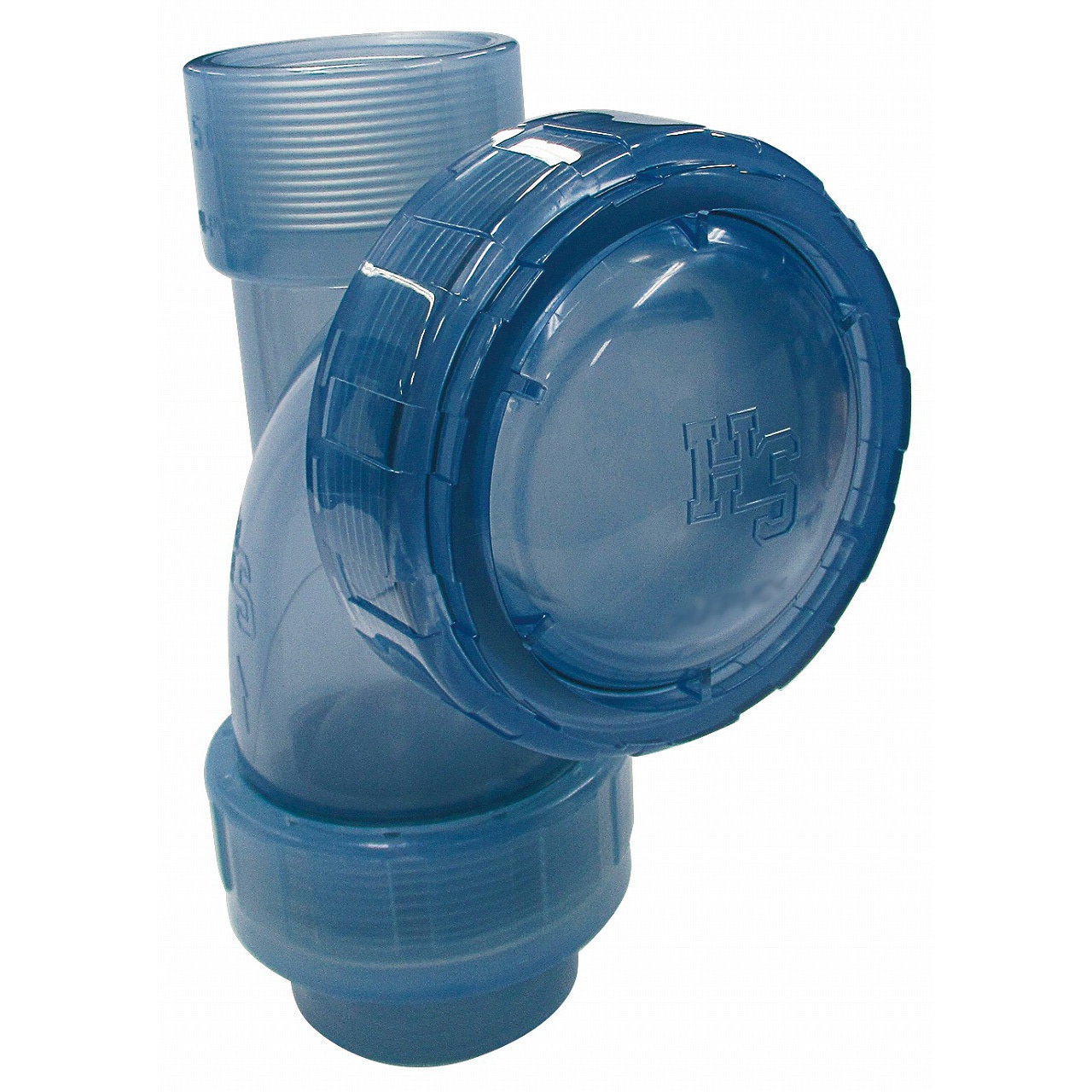 DYCVS2 40TS PVC製排水ポンプ用ボールチャッキ(半透明) HSバルブ TS式 呼び径(B)1-1/2  DYCVS2 40TS