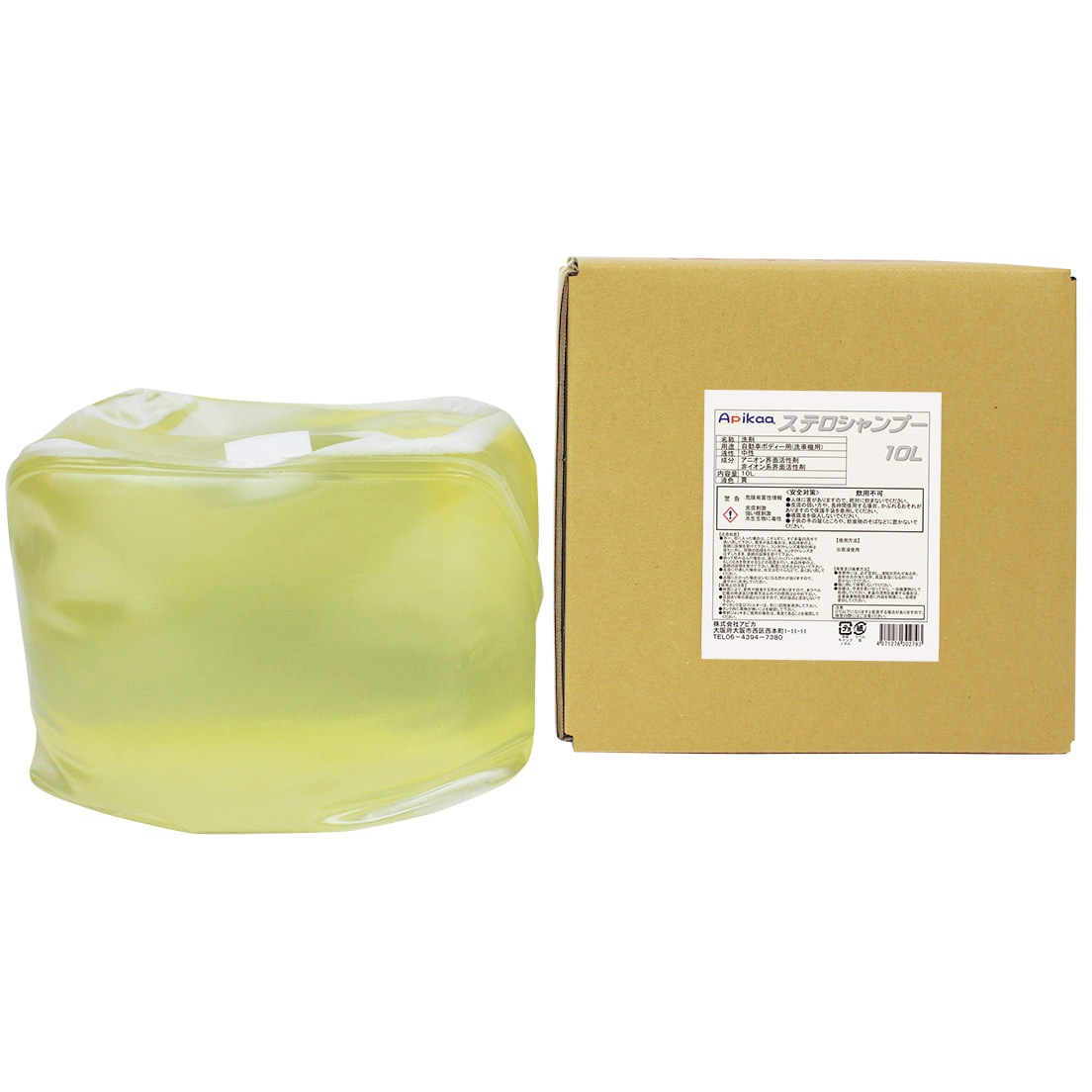 J287 洗車機溶剤 ビユーテー対応 洗車機無料メンテナンスサービス付 Apikaa 洗車機用 シャンプー剤  1箱(10L×1本) J287