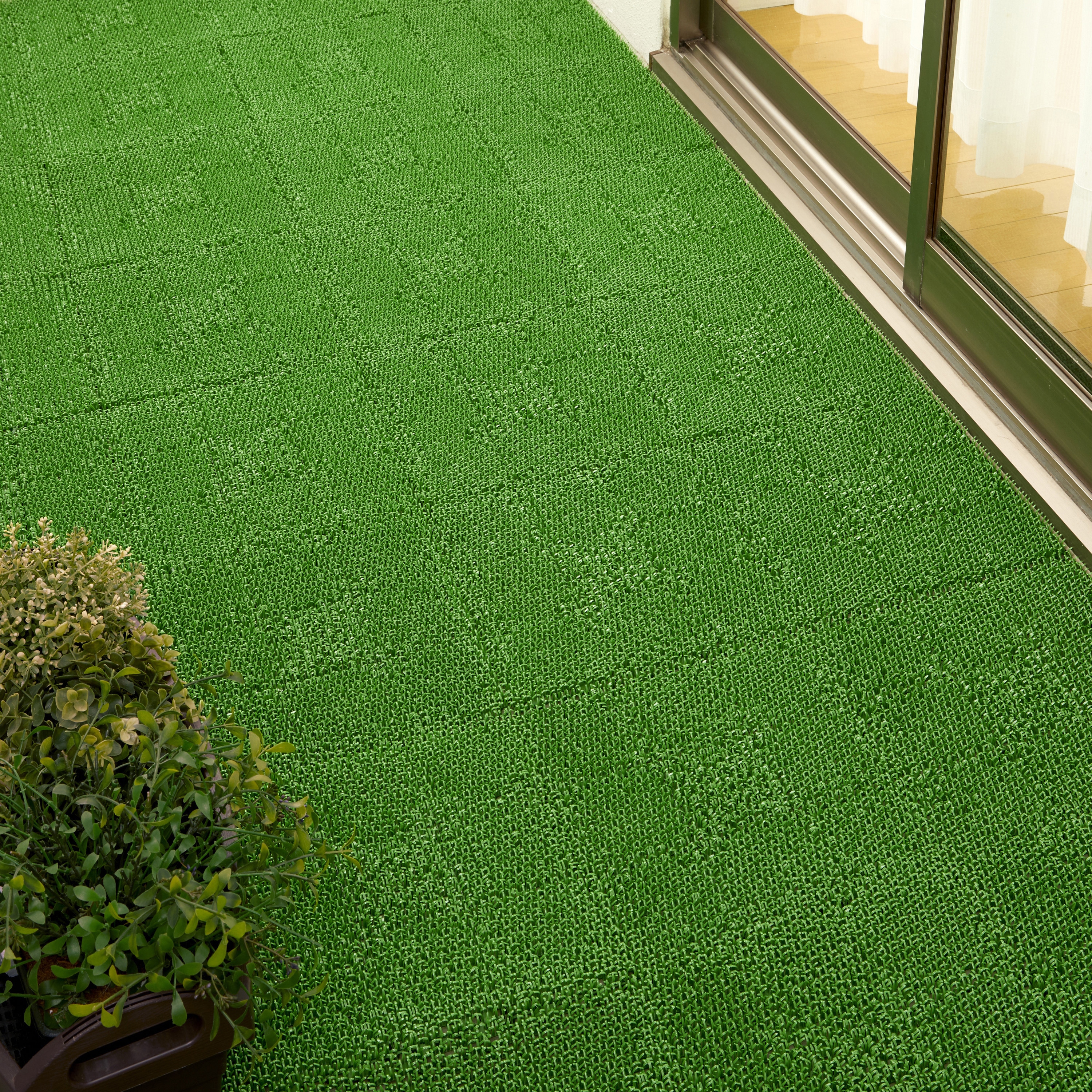 人工芝 ジョイントタイプ 60枚セット モノタロウ グリーン色 - 【通販