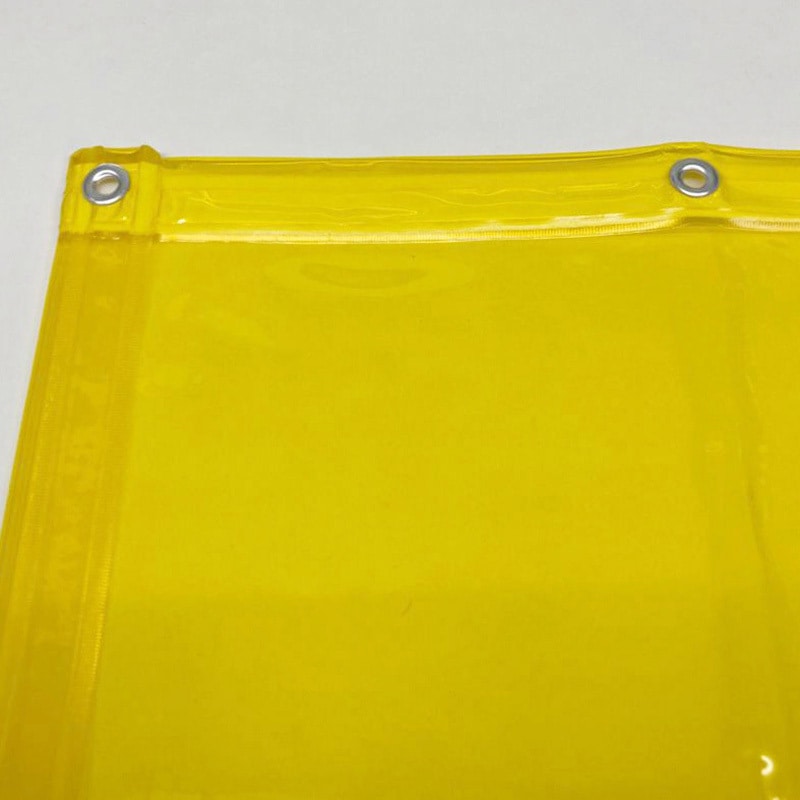 ウェルディングカーテン-Y-18-10 アーク光対策カーテン(ウェルディングカーテン) イエロー MIZUKAMI(水上) 幅1800mm高さ1000mm