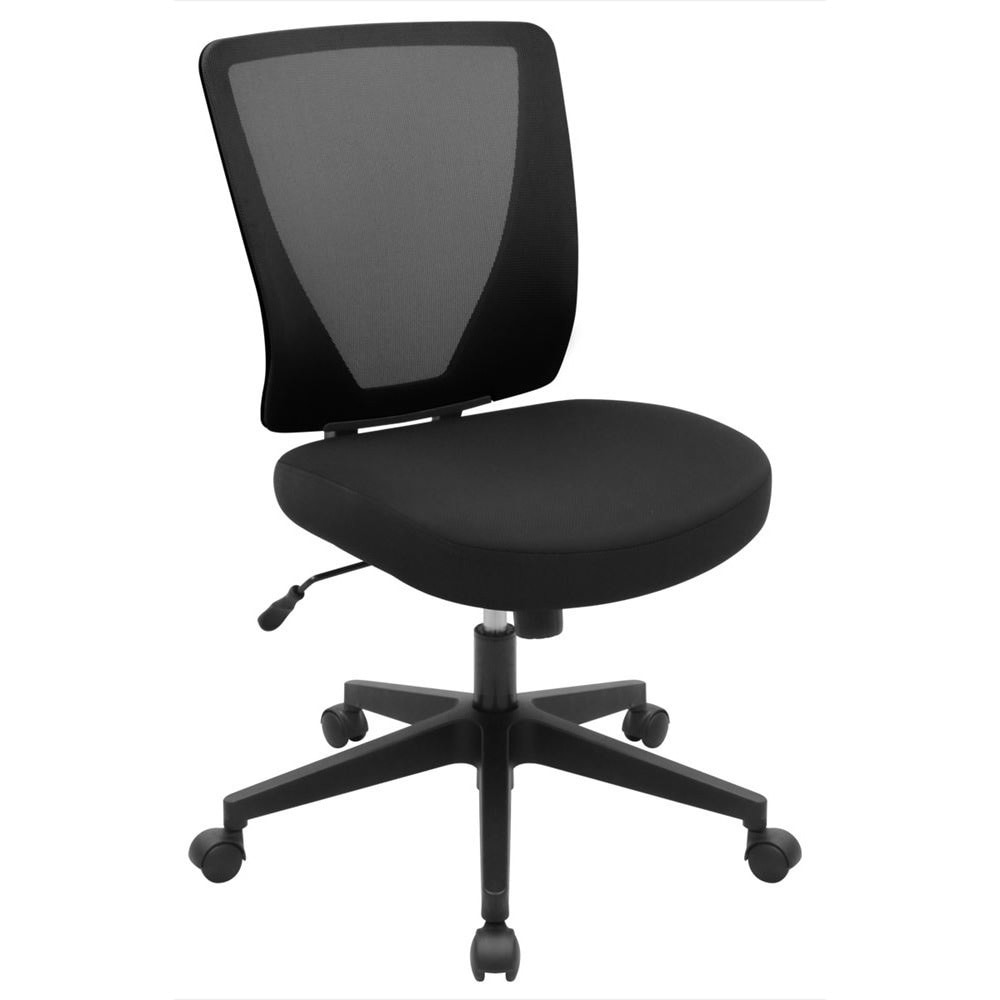 BR-1683-BK メッシュチェアBR カグクロ キャスターあり 肘掛なし ブラック色   BR-1683-BK