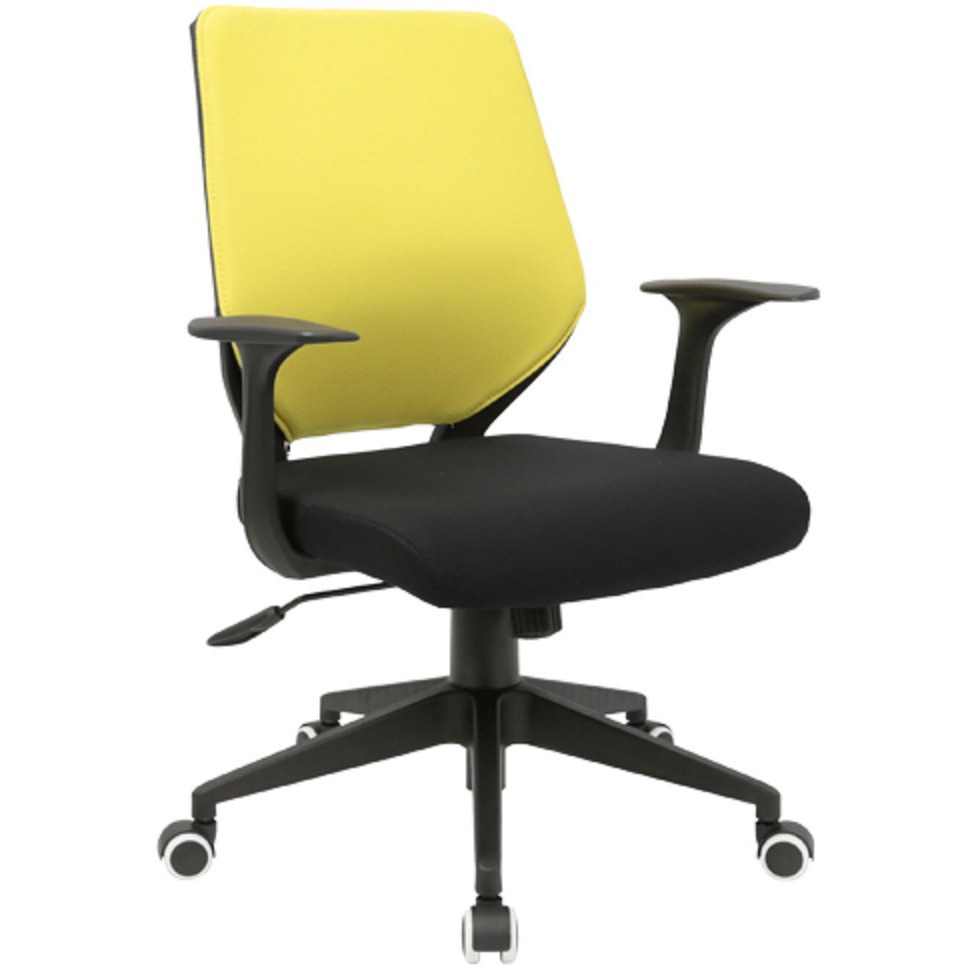 CN-309-A-BK-YL ビジネスチェアCN カグクロ キャスターあり 肘掛あり ブラック×イエロー色 寸法635×560×845-910mm  CN-309-A-BK-YL 9,995円