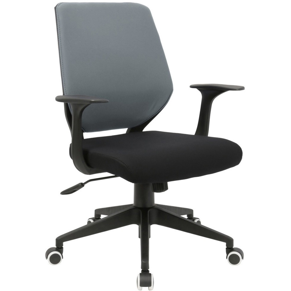 CN-309-A-BK-GY ビジネスチェアCN カグクロ キャスターあり 肘掛あり ブラック×グレー色 寸法635×560×845-910mm  CN-309-A-BK-GY