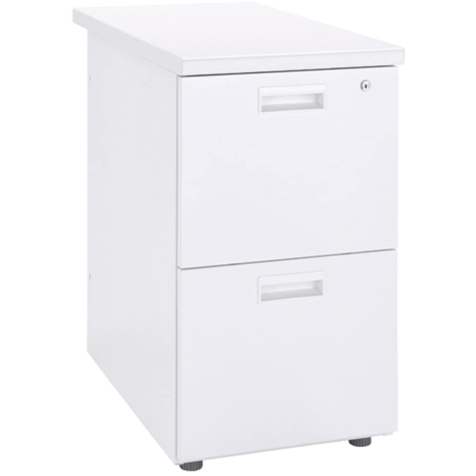 KDW-047-2 2段脇机 カグクロ ホワイト色 幅400mm奥行700mm高さ700mm  KDW-047-2