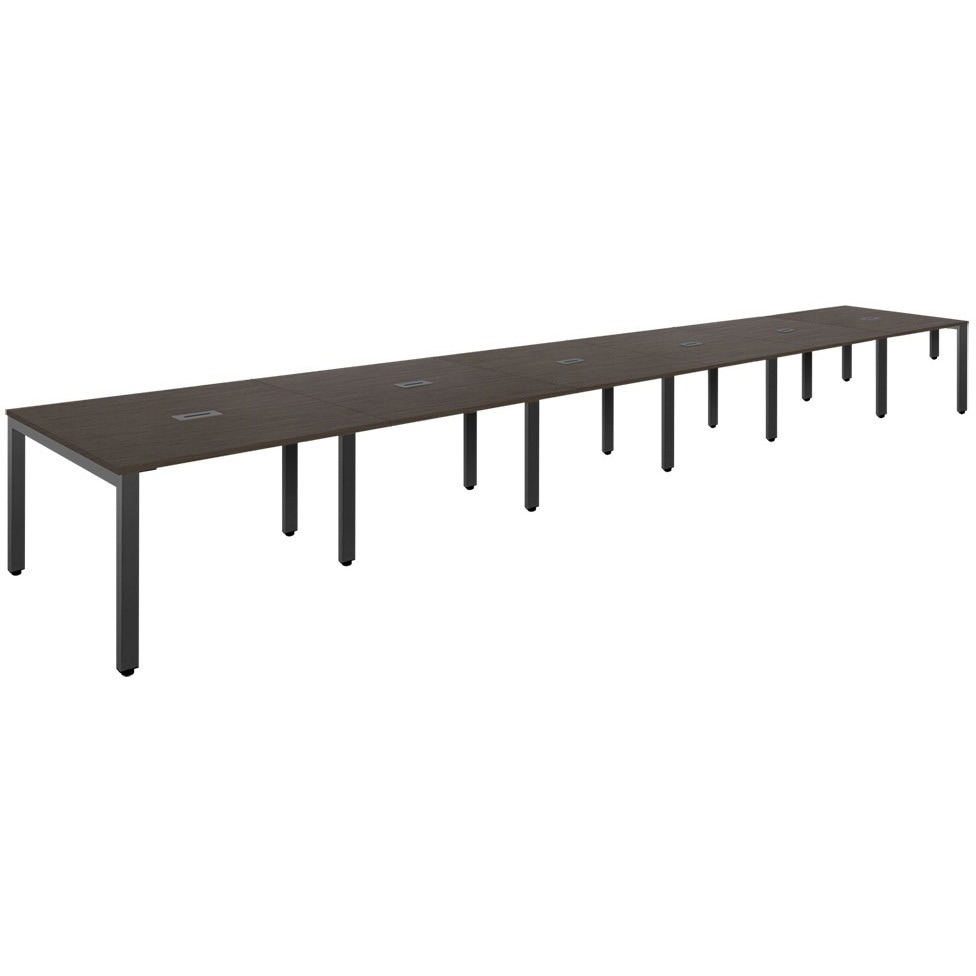 FAD-7212-DB フリーアドレステーブル カグクロ 高さ720mm幅7200mm奥行1200mm  FAD-7212-DB