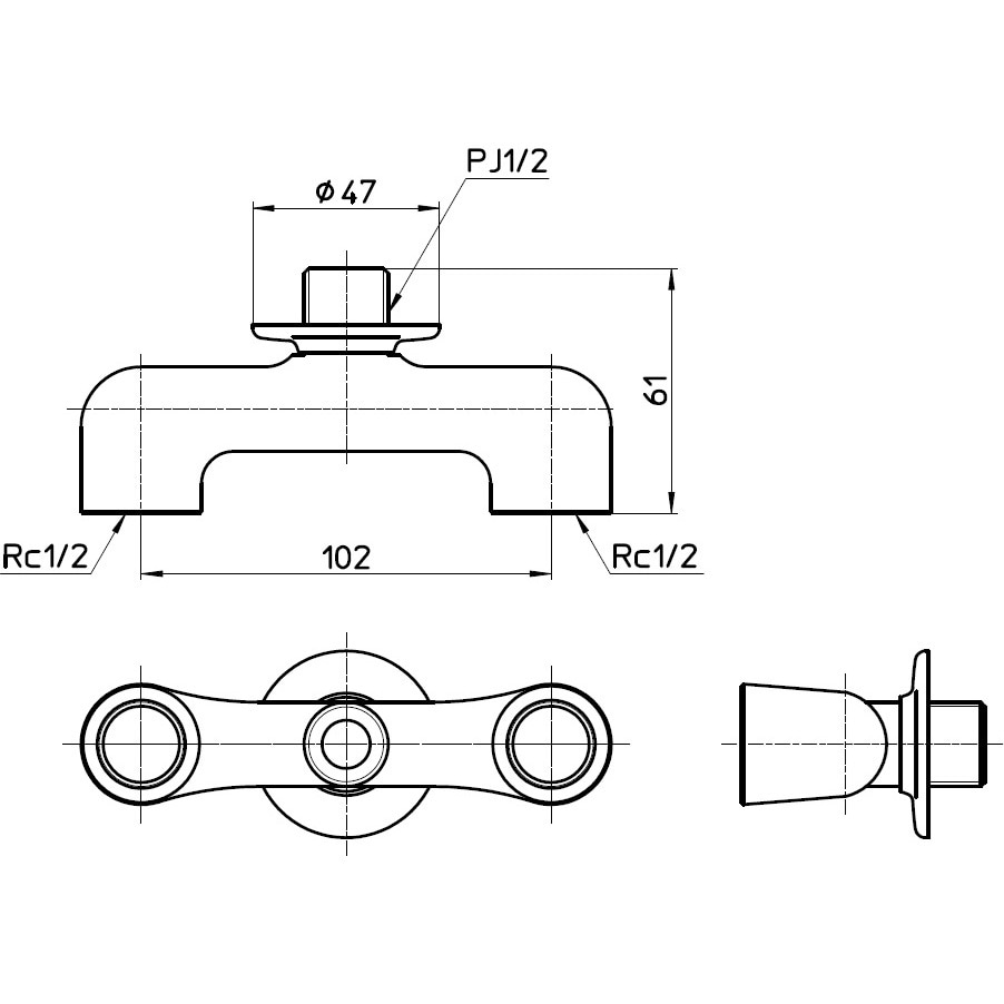 JB13A-13 二又ソケット 1個 SANEI(旧:三栄水栓製作所) 【通販モノタロウ】