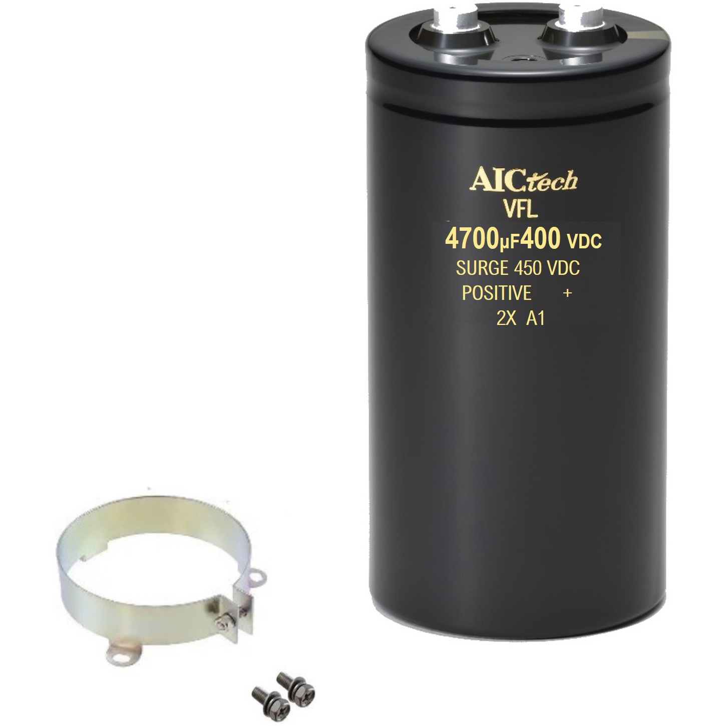 VFL2G472YD107 ネジ端子形アルミ電解コンデンサVFL形 エーアイシーテック 静電容量4700μF  1個 VFL2G472YD107