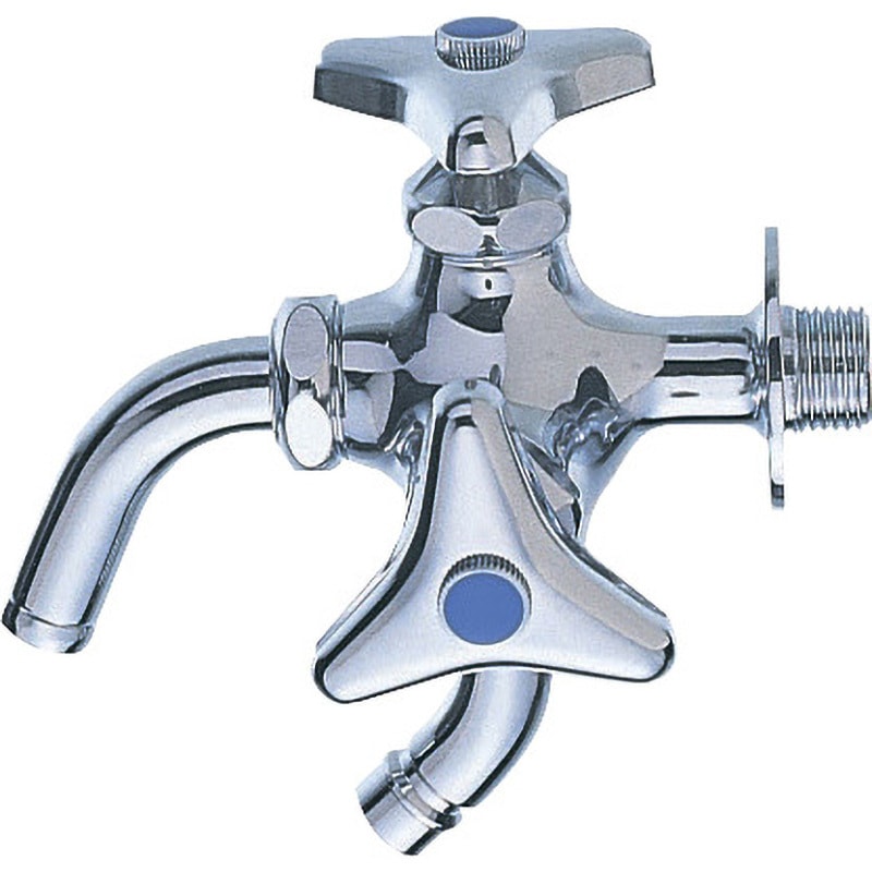 F123A-13 洗濯機用二口横水栓 1個 SANEI 【通販モノタロウ】 