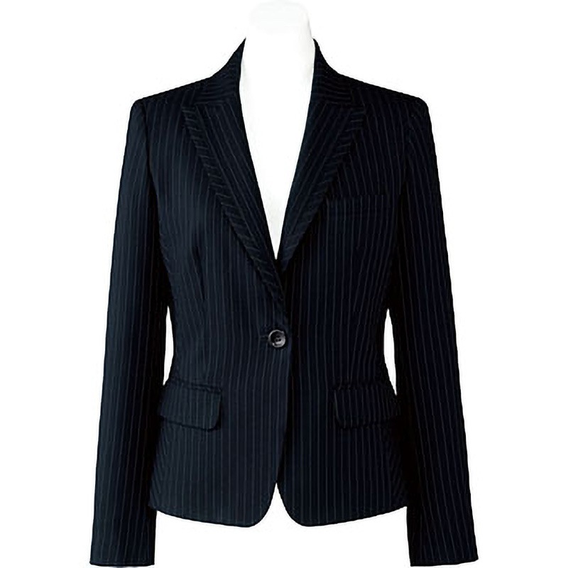 AJ0246 リアン ジャケット AJ0246 ボンマックス リブストライプ 女性用 ブラック×グレイ色 7号サイズ