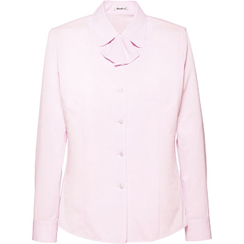 RB4154 リサール 長袖ブラウス RB4154 ボンマックス 女性用 トリコットストライプ ピンク色 5号サイズ