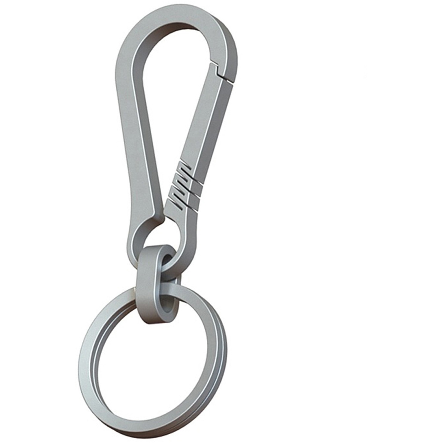 TR-KH004-BK カラビナキーホルダー チタン製 トライメイト マット