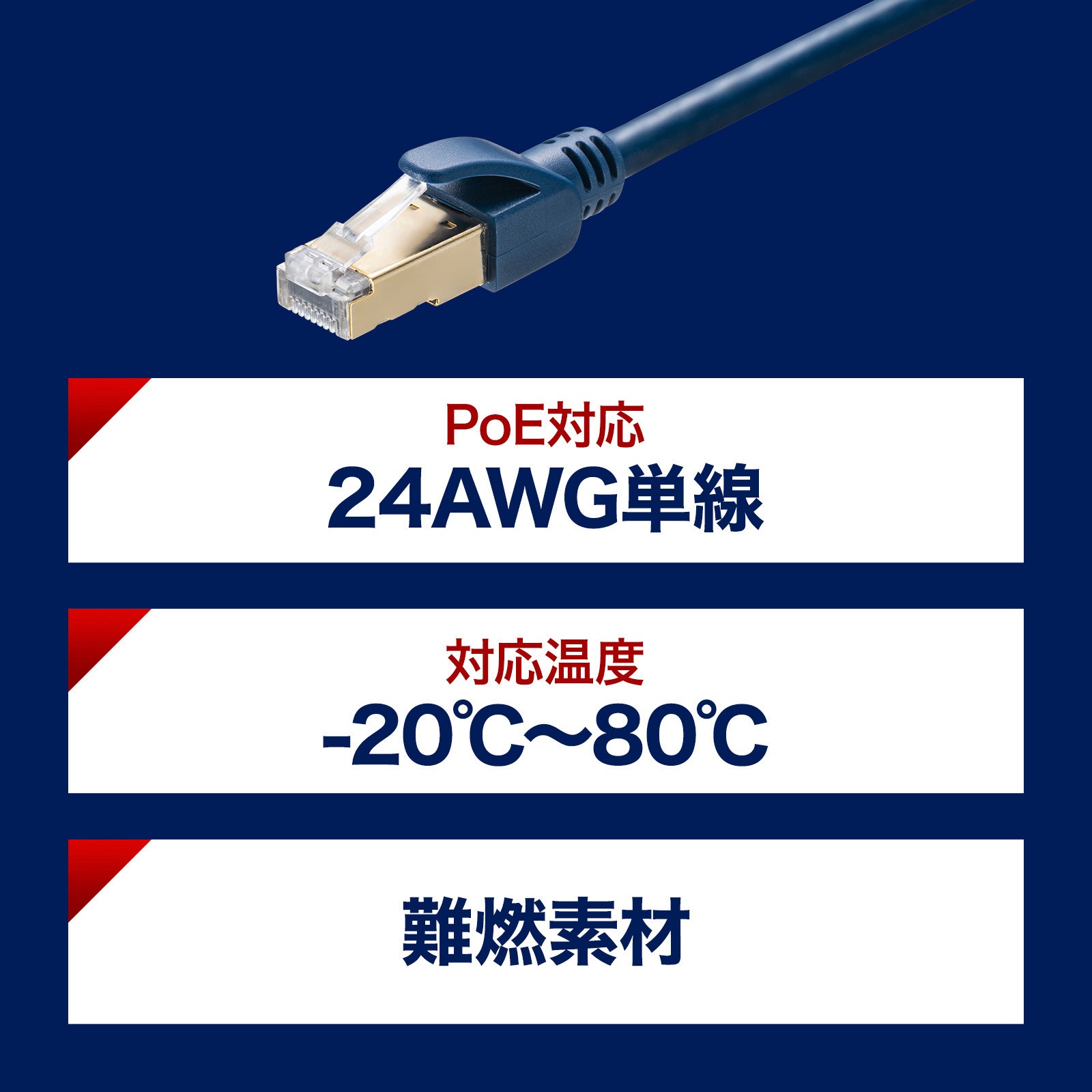 KB-H6A-20NV LANケーブル サンワサプライ コネクタあり 爪折れ防止対応