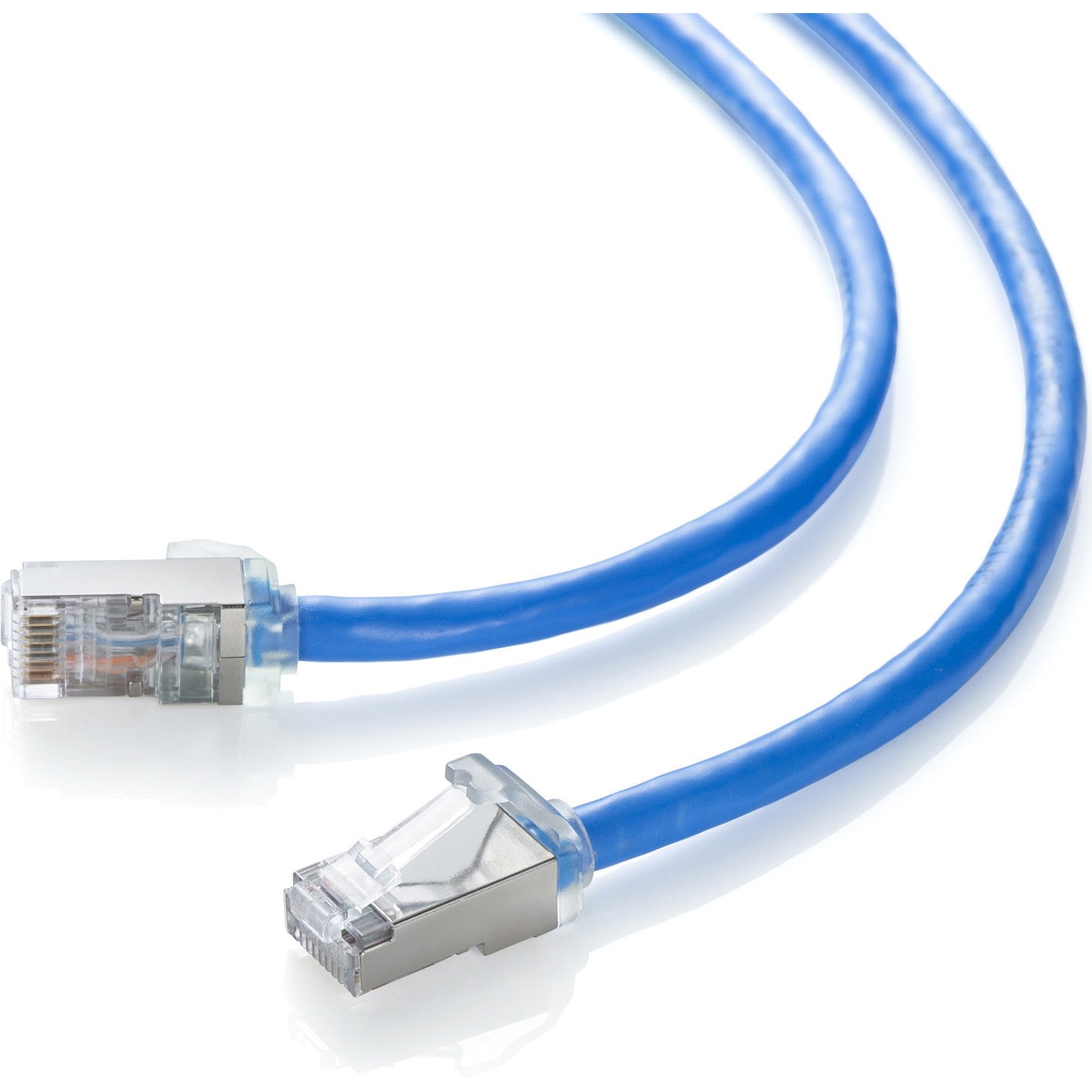 〔5個セット〕 サンワサプライ カテゴリ6ALANケーブル KB-T6ATS-03WX5 KB-SL6A-05BLカテゴリ6A極細LANケーブル（ブルー・5m）安心のつめ