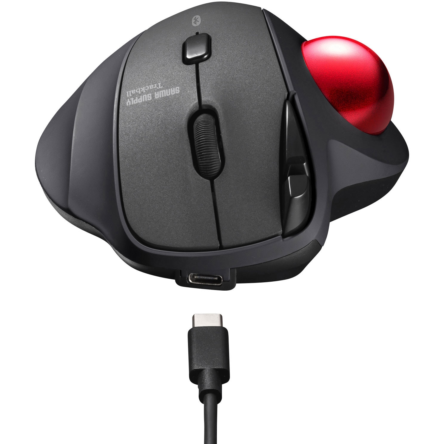 MA-BTTB186BK 光学式トラックボール サンワサプライ 接続方式Bluetooth 大型サイズ  MA-BTTB186BK