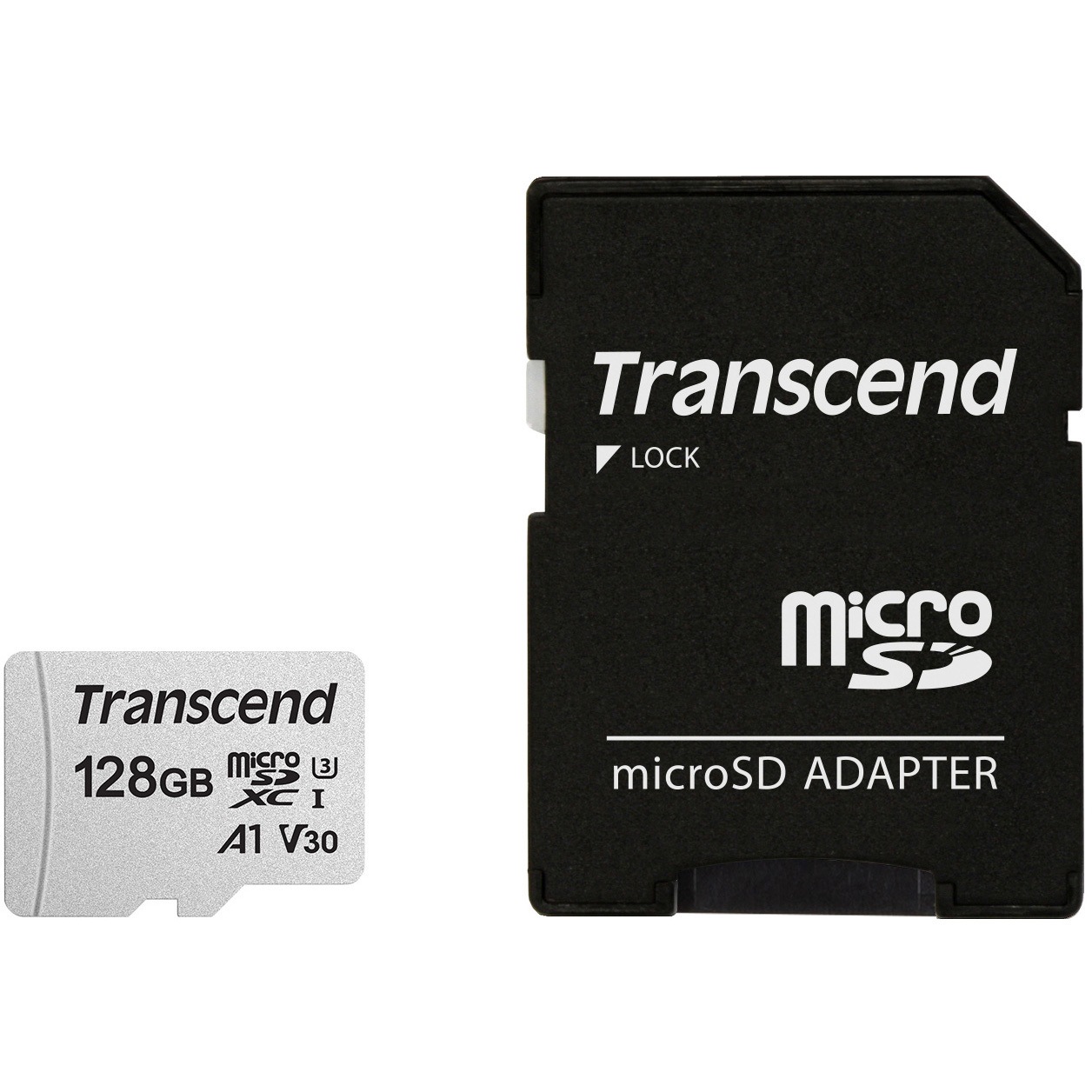 TS128GUSD300S-A microSDXCカード UHS-I U3A1 (TLC)アダプタ付