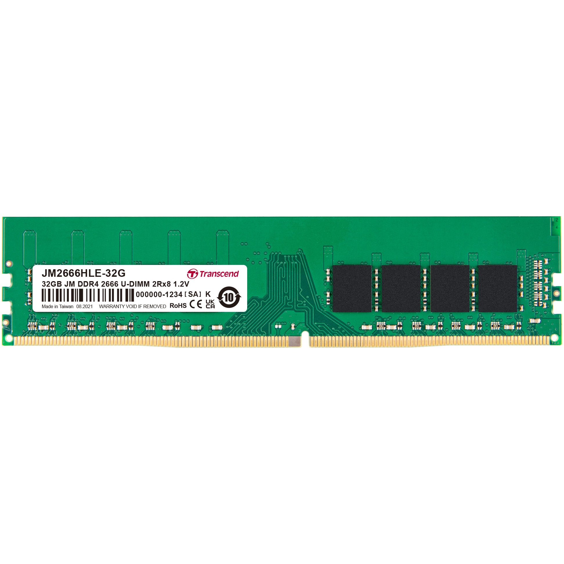 デスクトップ用メモリ 8GB Transcend DDR4-2666 PC4-21300 U-DIMM JM2666HLG-8G ネコポス対応