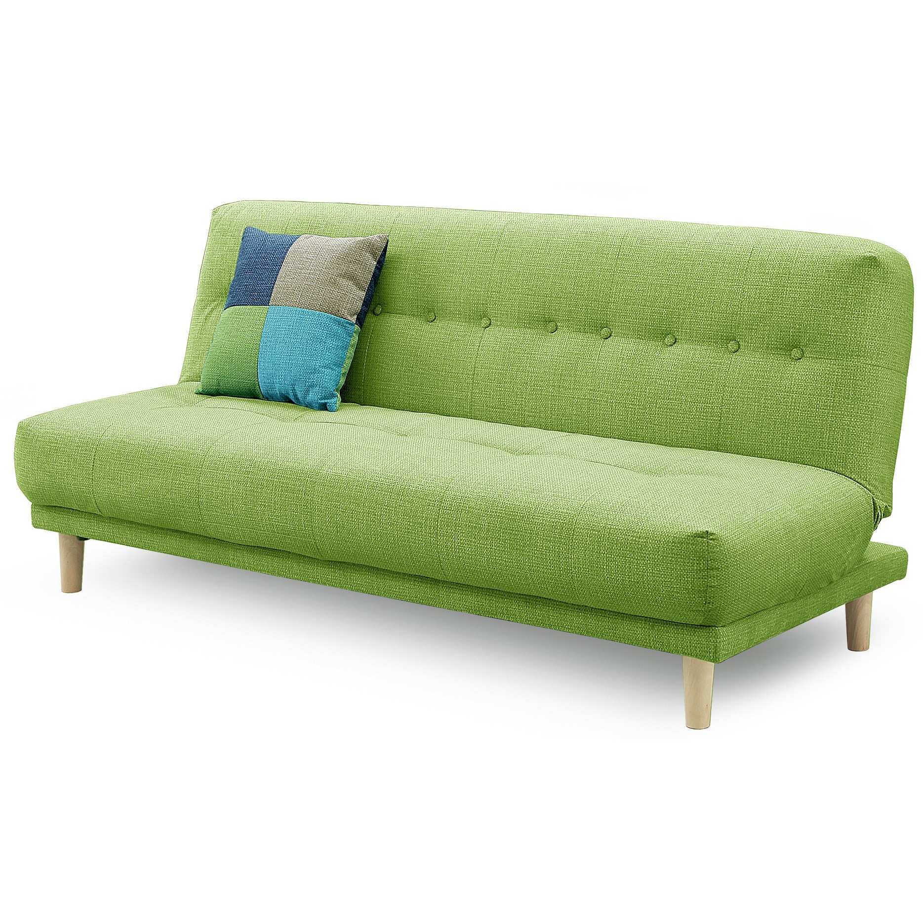 比較的に傷に強い素材のSofa ラボ(組立設置) ADESSO ソファーベッド仕様 GN(グリーン)色 高さ750mm幅1800mm 19,485円