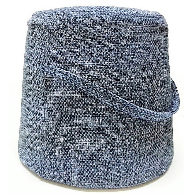 比較的に傷に強い素材のSofa マルコ(組立設置) ADESSO 丸型Stool仕様 DGY(ダークグレー)色 高さ400mm幅390mm奥行390mm