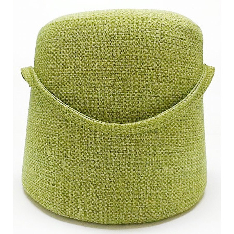 比較的に傷に強い素材のSofa マルコ(組立設置) ADESSO 丸型Stool仕様 GN(グリーン)色 高さ400mm幅390mm奥行390mm