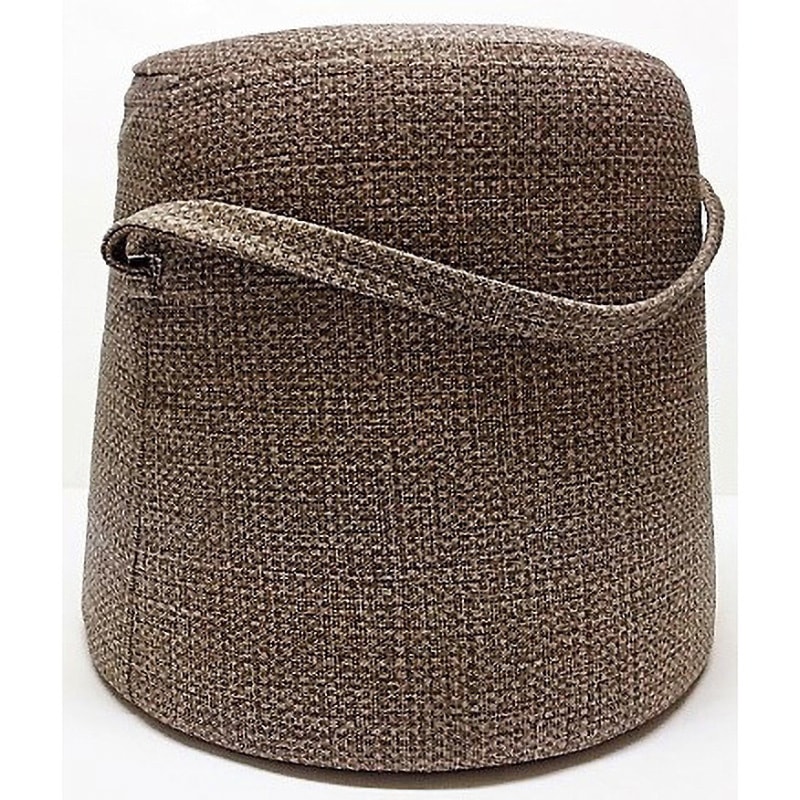 比較的に傷に強い素材のSofa マルコ(組立設置) ADESSO 丸型Stool仕様 LBR(ライトブラウン)色 高さ400mm幅390mm奥行390mm