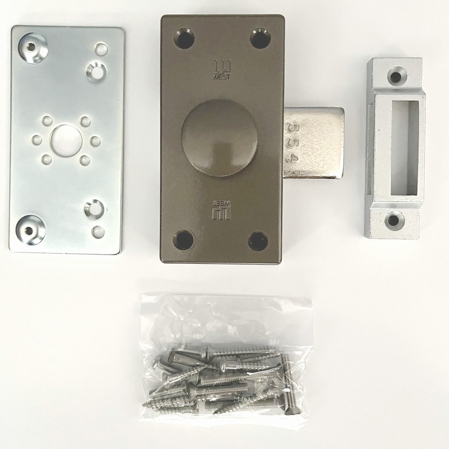 554-3R0803-BT 面付本締錠 ウエスト 塗装ブロンズ色 適合扉厚33～50mm