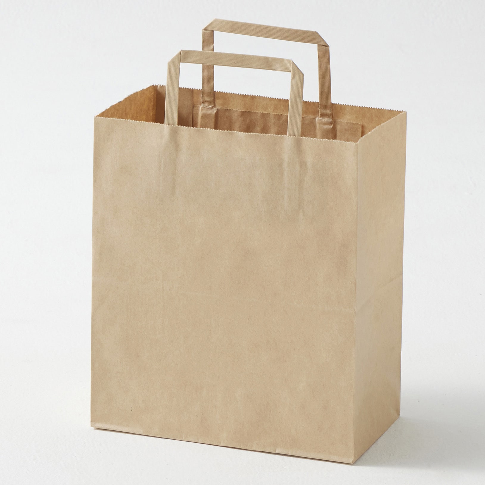 手提げ紙袋 モノタロウ 茶無地色 幅220mmマチ120mm高さ250mm 1パック