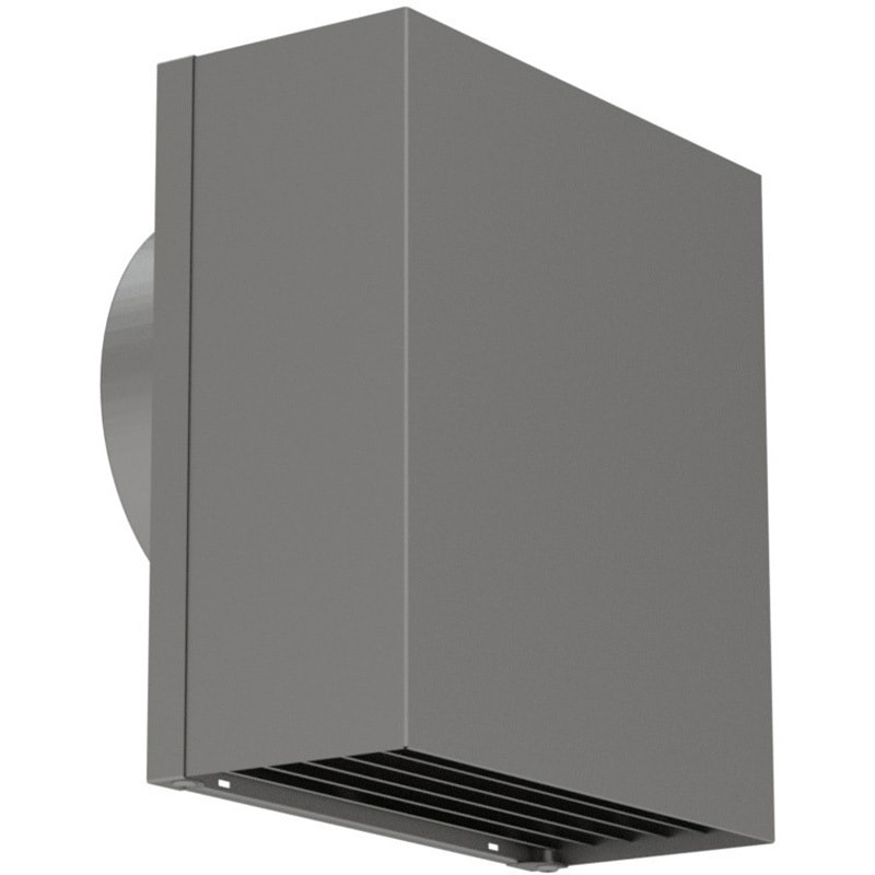 メルコエアテック 換気扇 部材外壁用（ステンレス製） 丸形防風板付ベントキャップ（覆い付） φ200 防火ダンパー付 横ギャラリ・網〔HJ〕 メルコエアテック 換気扇 部材外壁用(ステンレス製) 丸形防風板付