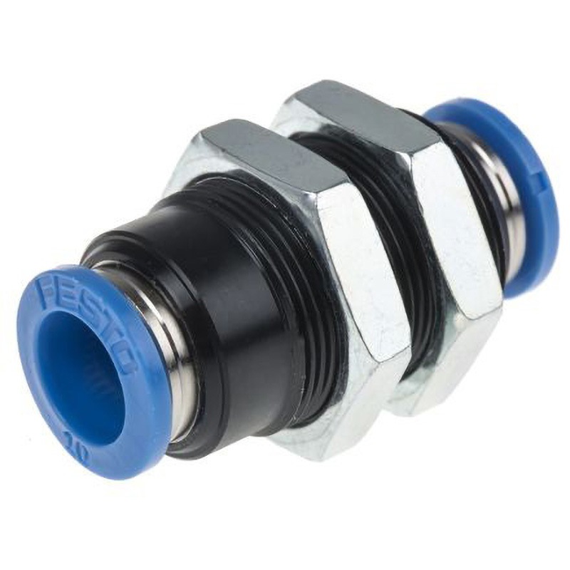 QSS-10 プッシュインコネクタ 耐腐食性 バルクヘッドパネル ストレートフィッティング 1袋(10個) Festo 【通販モノタロウ】