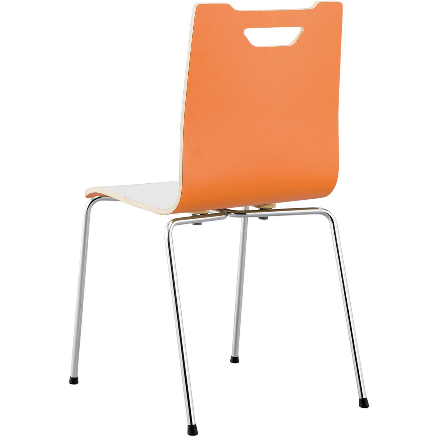FKCF-WO-G フークチェア 4本脚 FKCF-WO-G ホワイト/オレンジ アイリスチトセ 幅465mm奥行520mm高さ850mm 14,985円