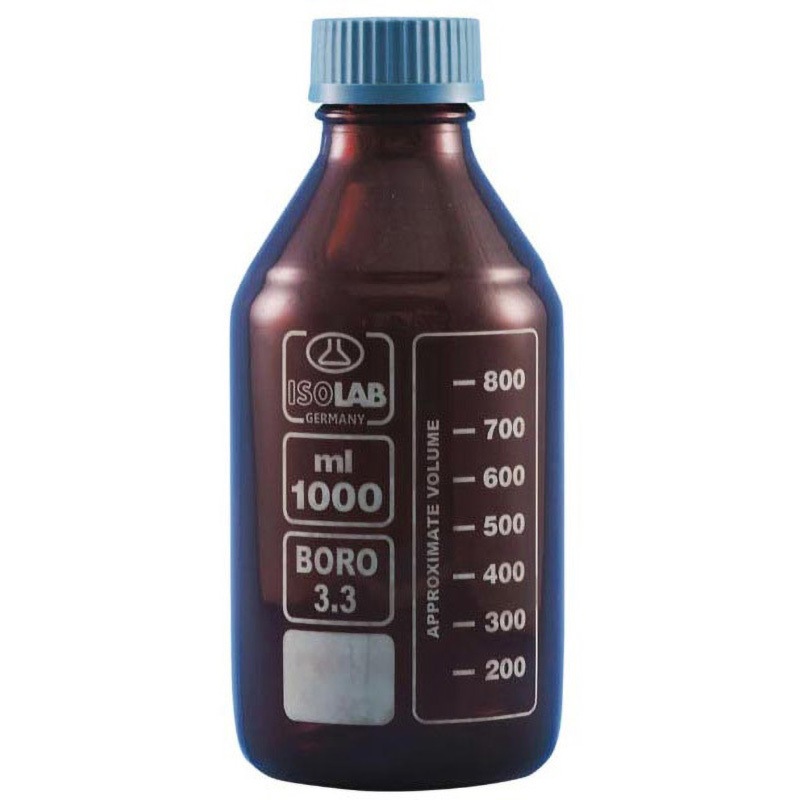 1000mL ねじ口瓶(茶 青蓋付 ISOLAB) ISOLAB 1000mL  1個 6,798円