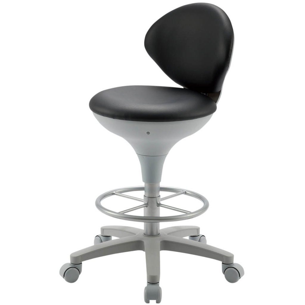 WS026-VBK ワーキングスツール ケニス ビニールレザー ブラック