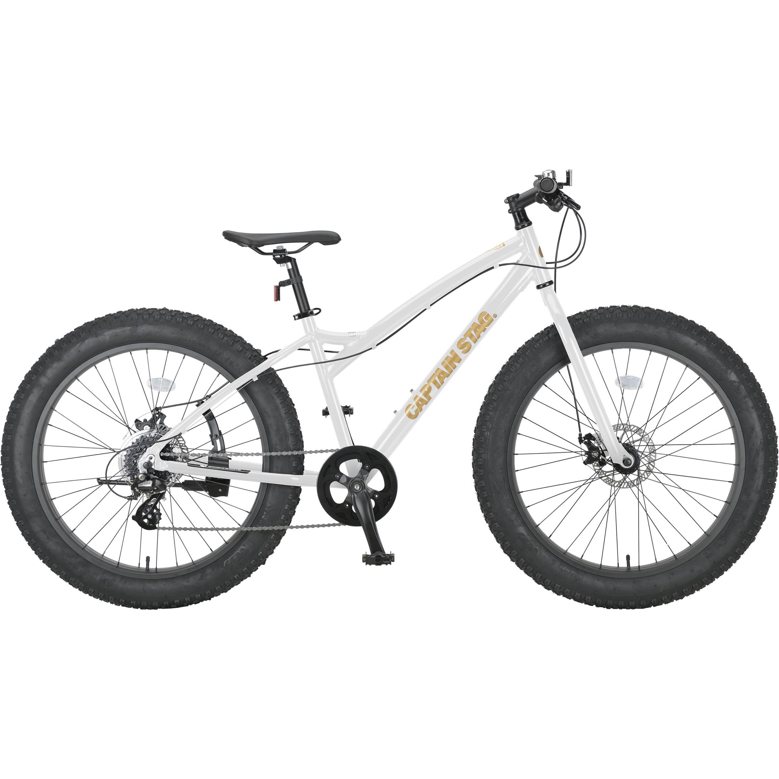 ファットバイク26インチ外装8段 CAPTAIN STAG シティーサイクル 【通販