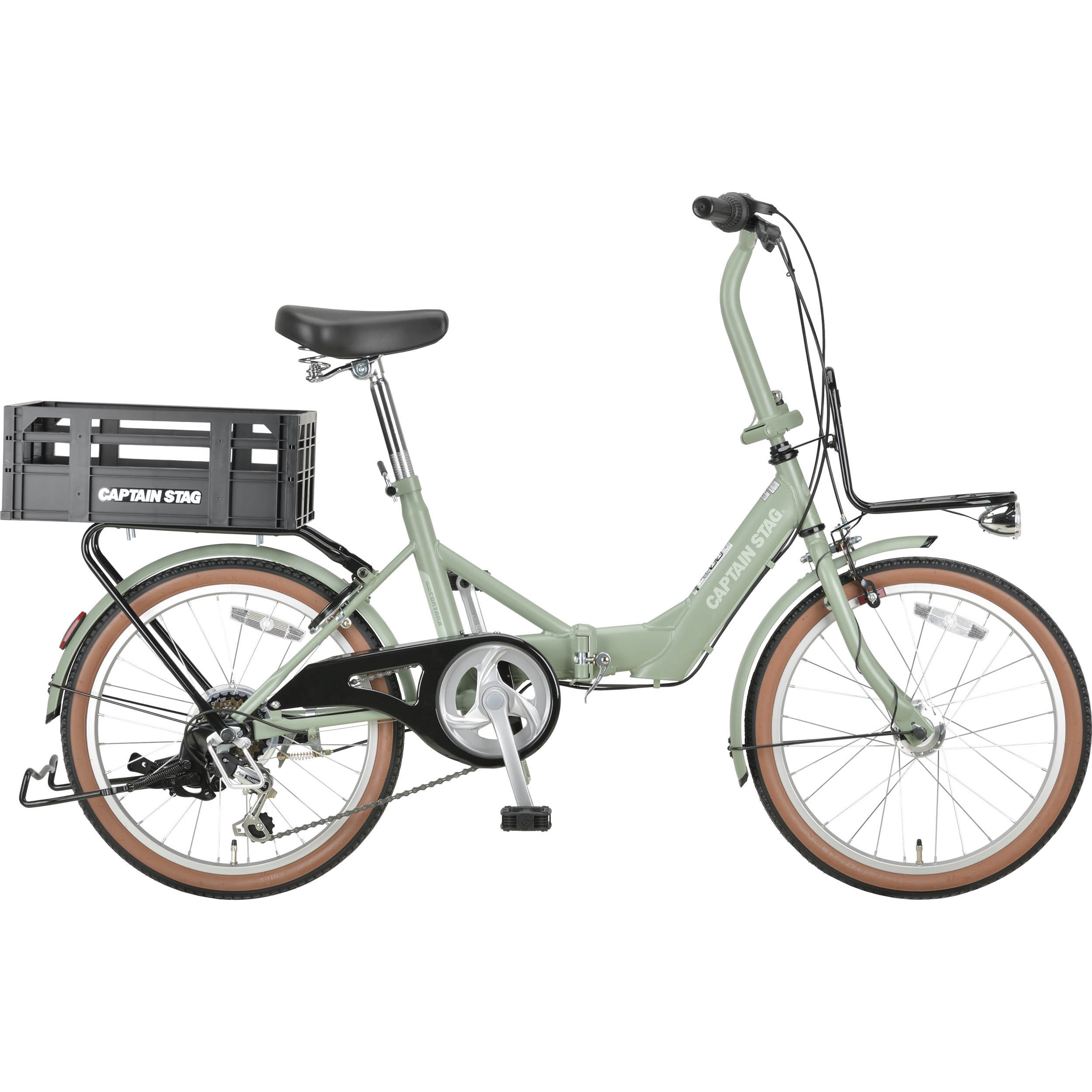 CAPTAIN STAG　 20インチ　折りたたみ自転車 ライト、カゴ、鍵付き CAPTAIN STAG 20インチ 折りたたみ自転車 ライト、カゴ、鍵付き
