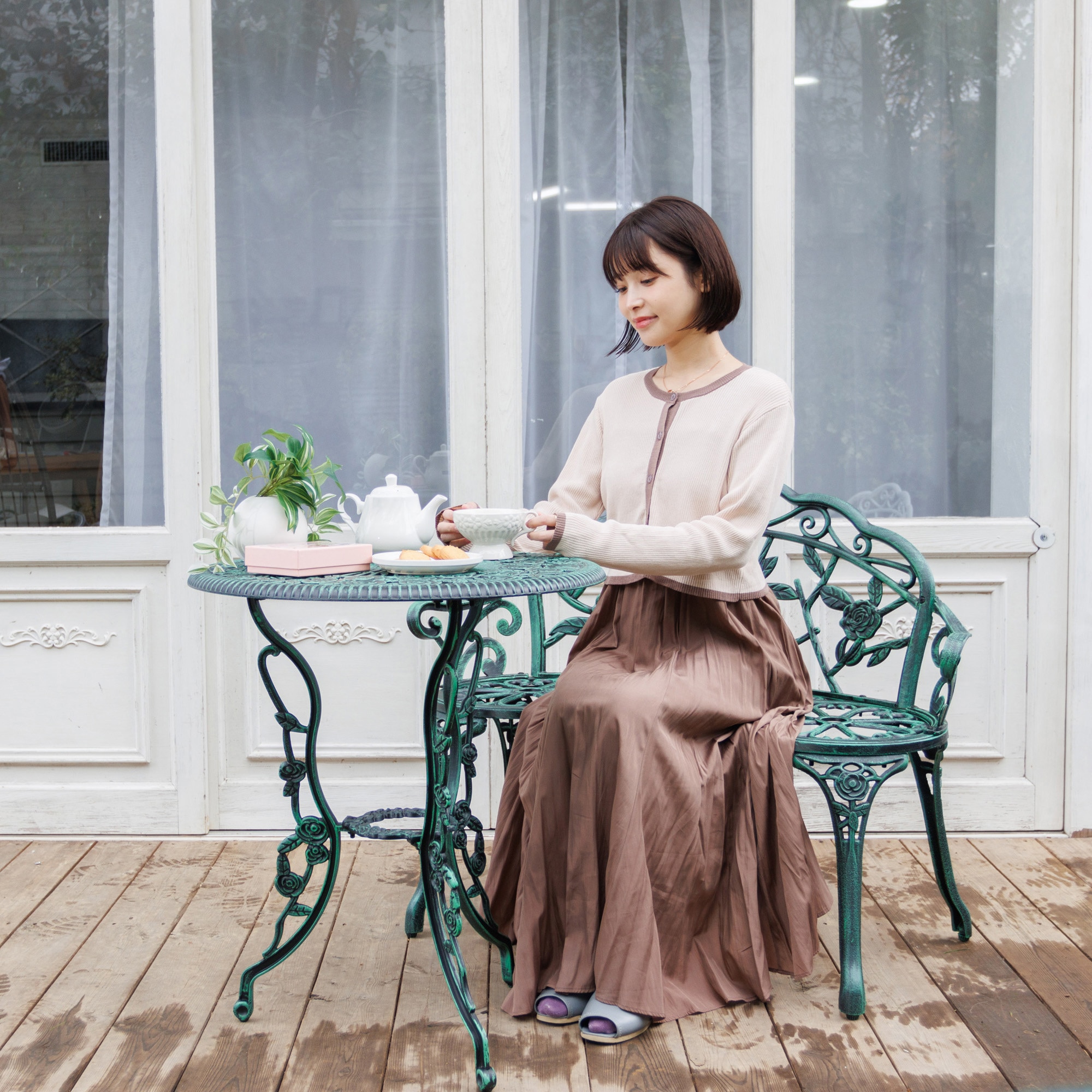 ローズアルミガーデンベンチ タック ガーデンチェアー 【通販モノタロウ】