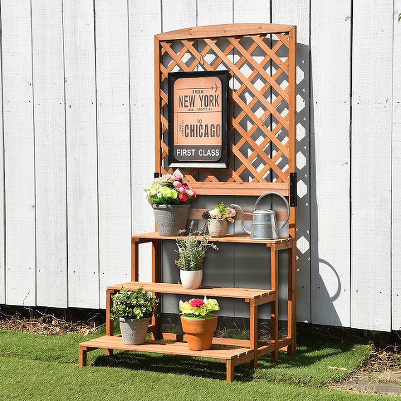 TAN-993-3(BR) 木製フラワースタンド 3段 1個 ワンモード 【通販