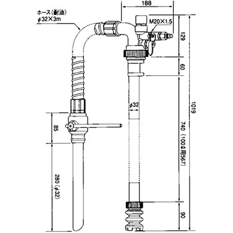 エコツール豊田インター店】BLOVAC ドラム缶用ポンプ QTO型 【愛知県